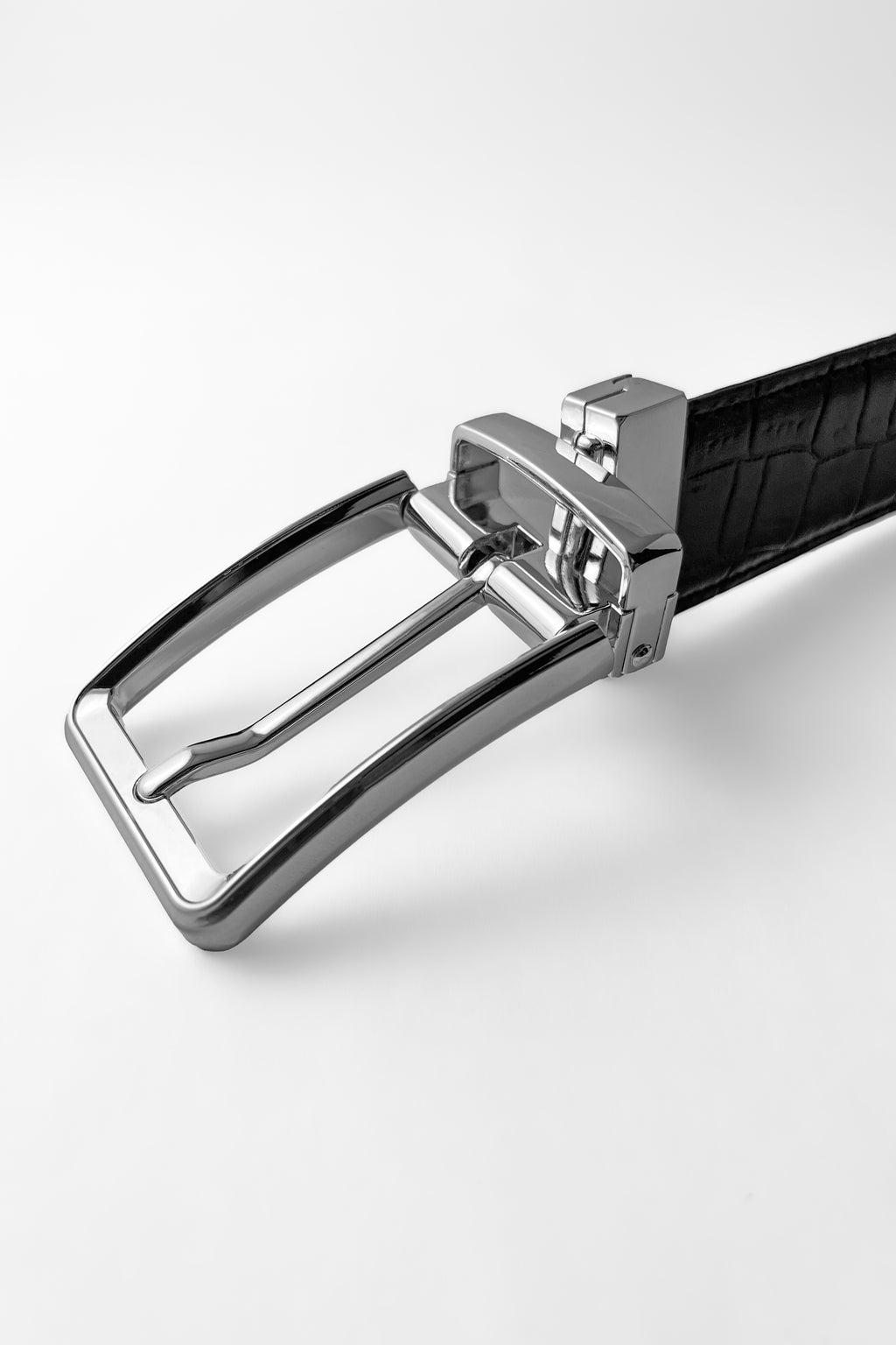 Silver croc Reversible Belt