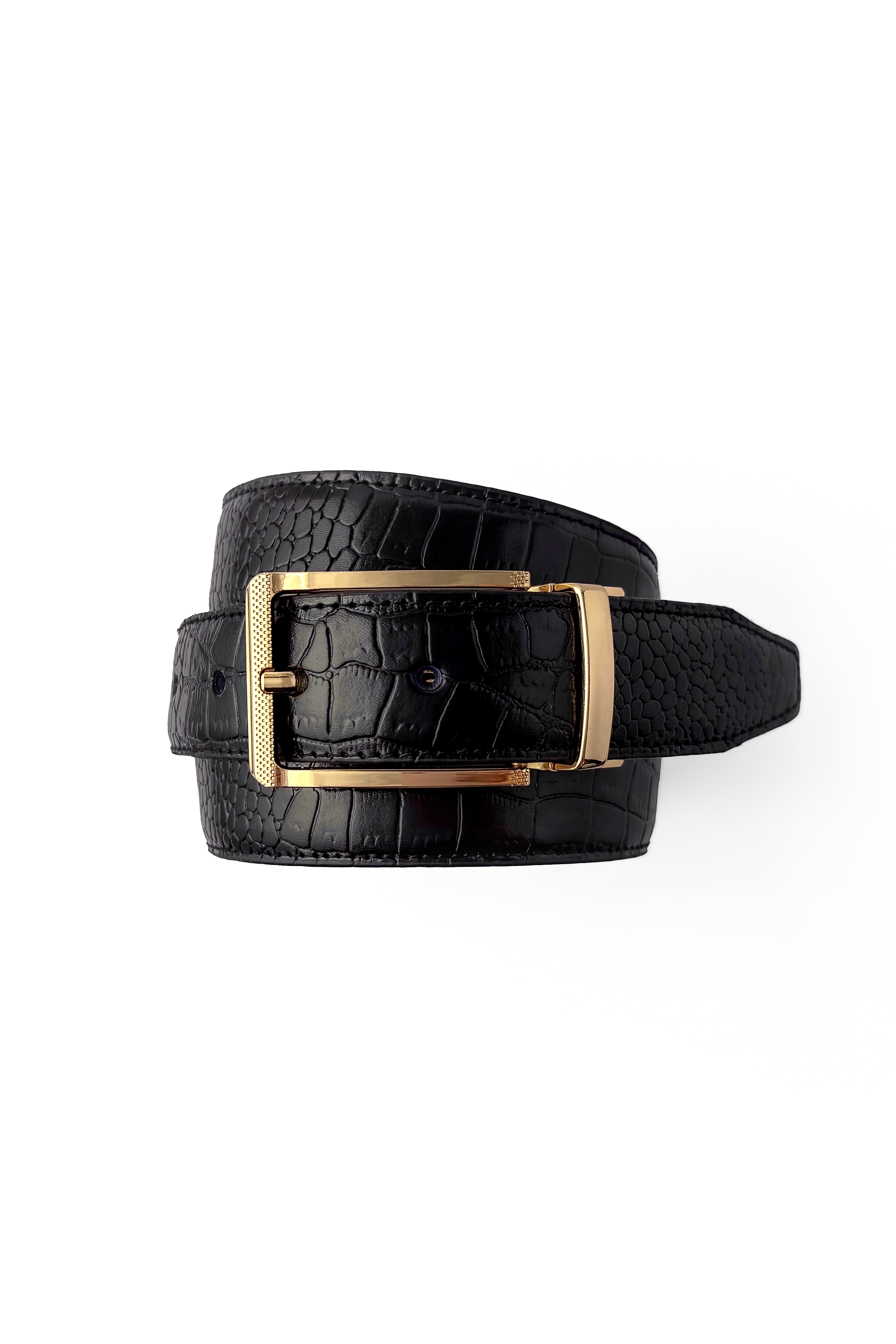 Gold Croc Reversible Belt