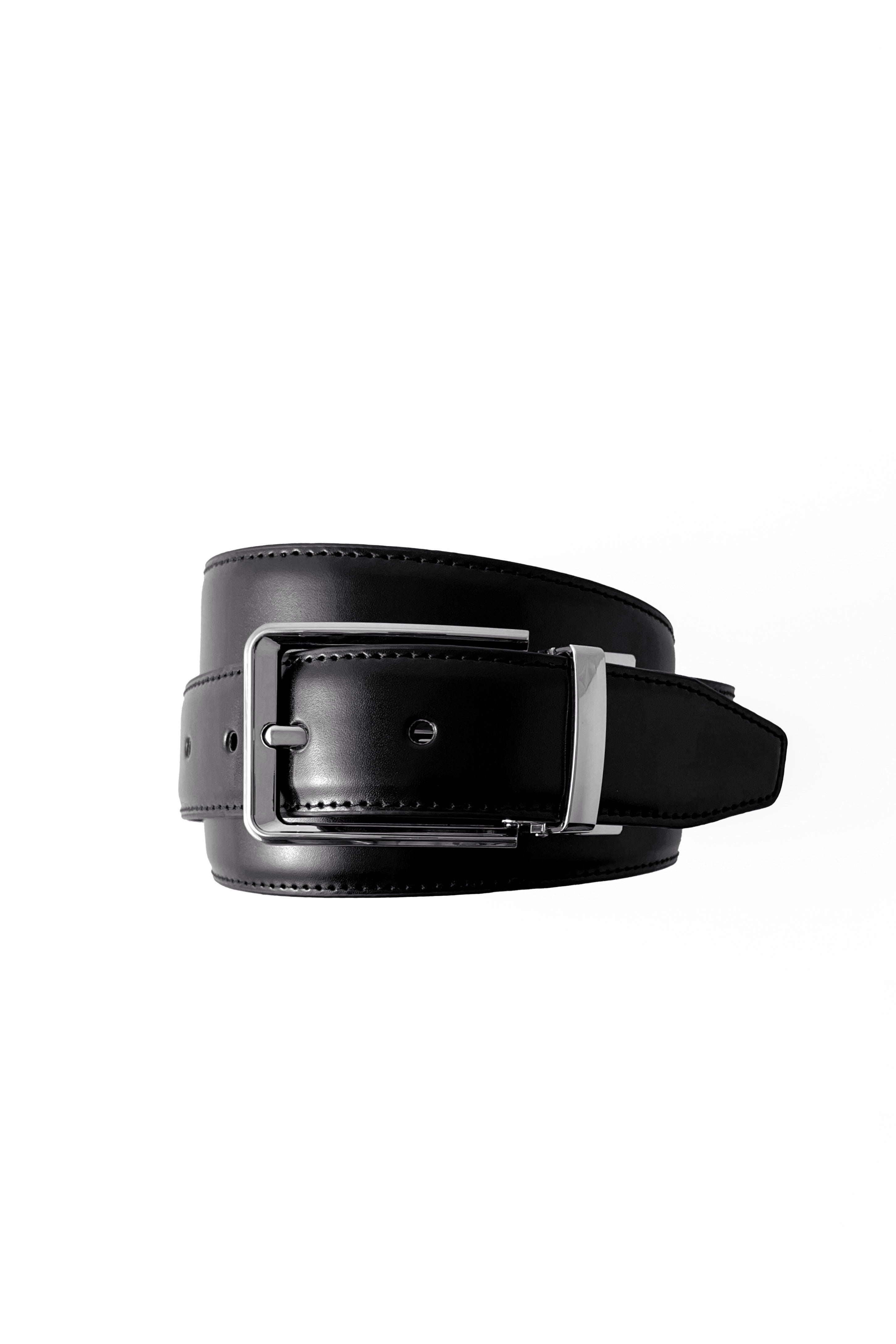 Silver Plain Reversible Belt