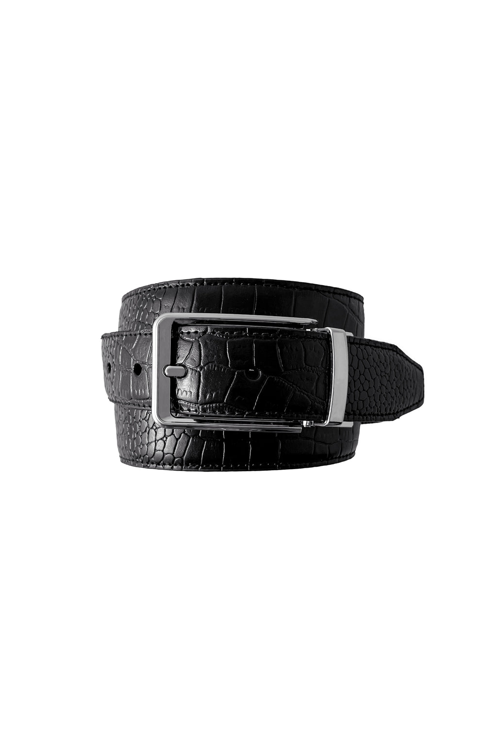 Silver croc Reversible Belt