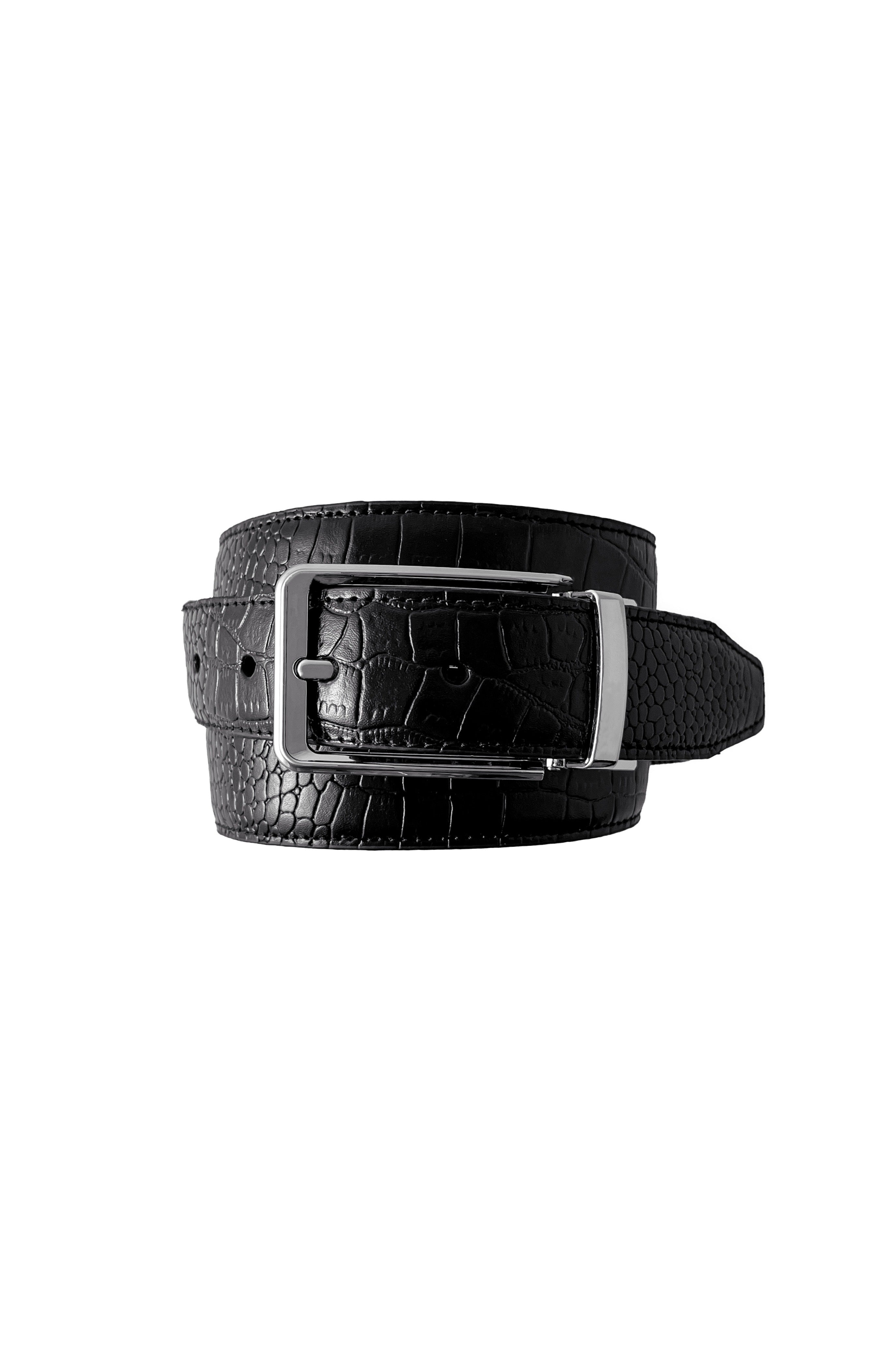 Silver croc Reversible Belt