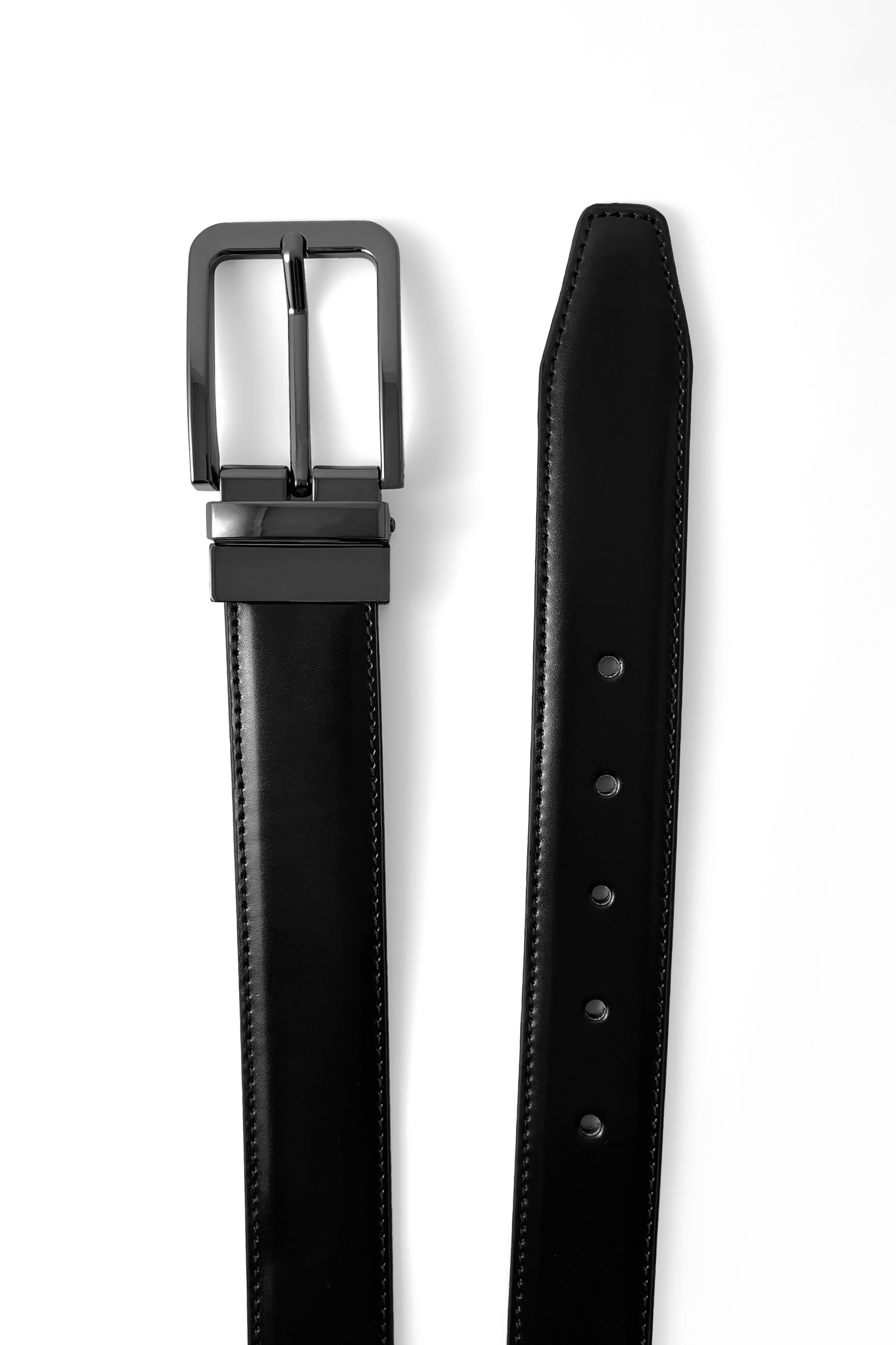 Black Plain Reversible Belt