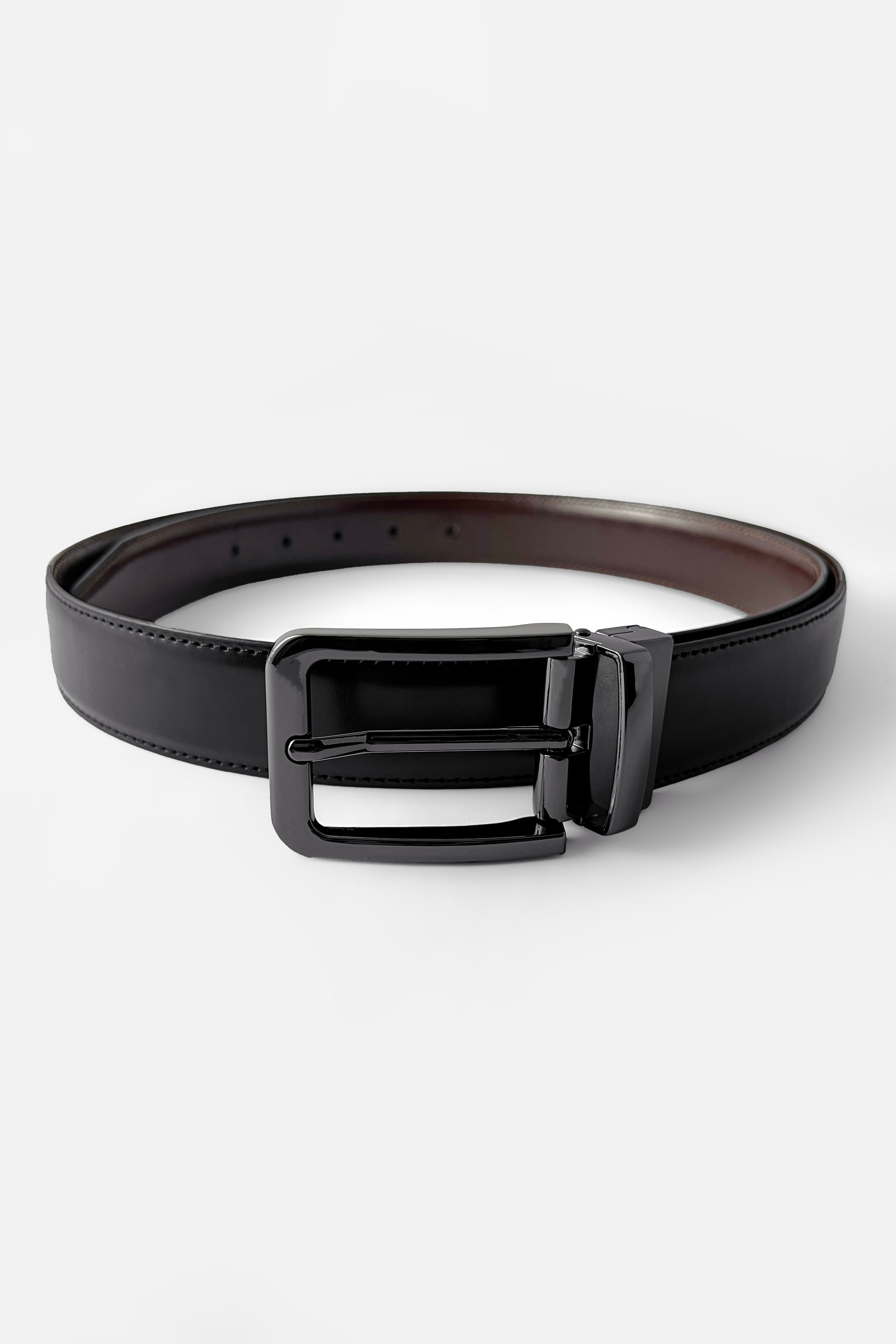 Black Plain Reversible Belt